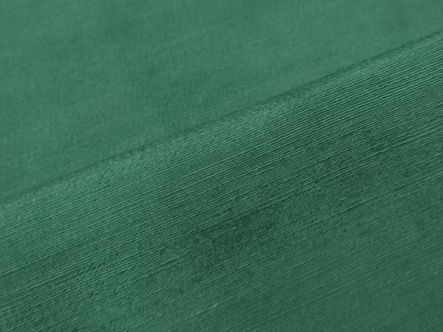 平和屋着物▽上質な色無地 単衣 お召縮緬 花緑青色 正絹 逸品