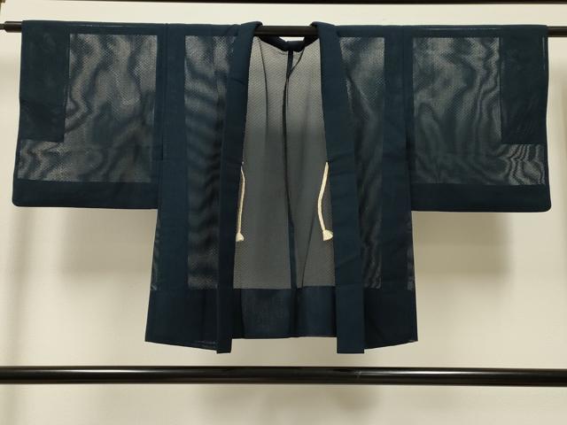 平和屋着物▽羽織　スリーシーズン　春夏秋　塵除け　紗　褐返色　正絹　逸品　CAAT9219dy