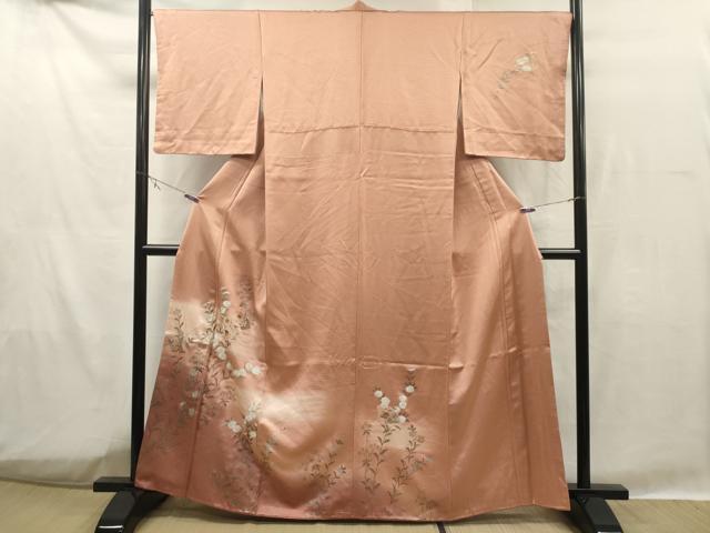 平和屋着物■中国三大刺繍　スワトウ刺繍　訪問着　扇面草花文　金銀彩　正絹　逸品　CAAT9229dy