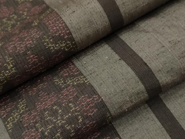 平和屋着物●結城紬　奥順　はたおり娘　100亀甲　吉祥花間道　正絹　逸品　CAAT9288dy