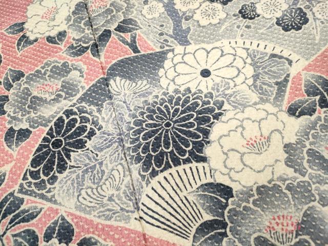 平和屋着物○名門 藤娘きぬたや・総絞り 訪問着 扇面草花