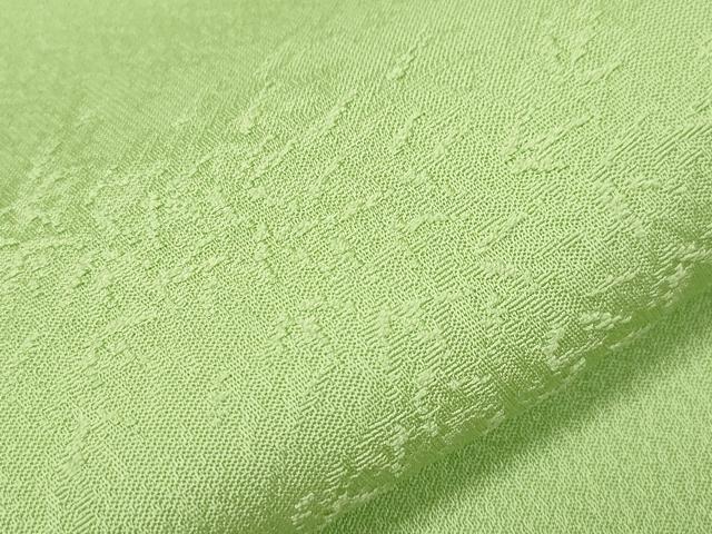 平和屋着物○上質な色無地 笹竹地紋 若菜色 正絹 逸品 CAAT9313dy