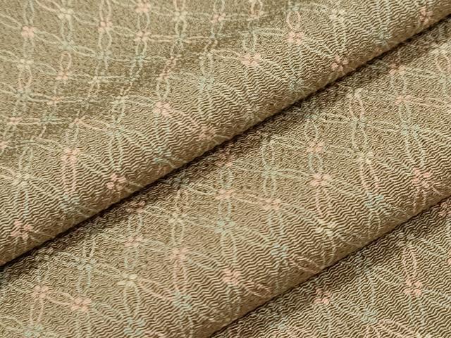 平和屋着物●上質な小紋　吉祥文　鬼しぼ縮緬　正絹　逸品　CAAT9318dy