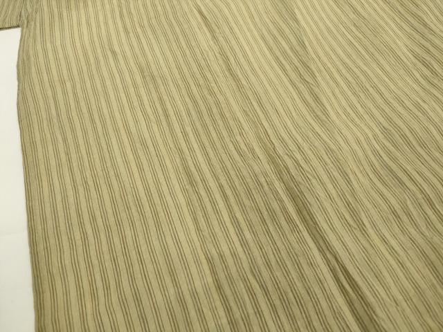 平和屋着物＊夏物　男性　小千谷ちぢみ　縞　麻　逸品　CAAT9444dy 平和屋着物＊夏物 男性 小千谷ちぢみ 縞 麻 逸品 CAAT9444dy