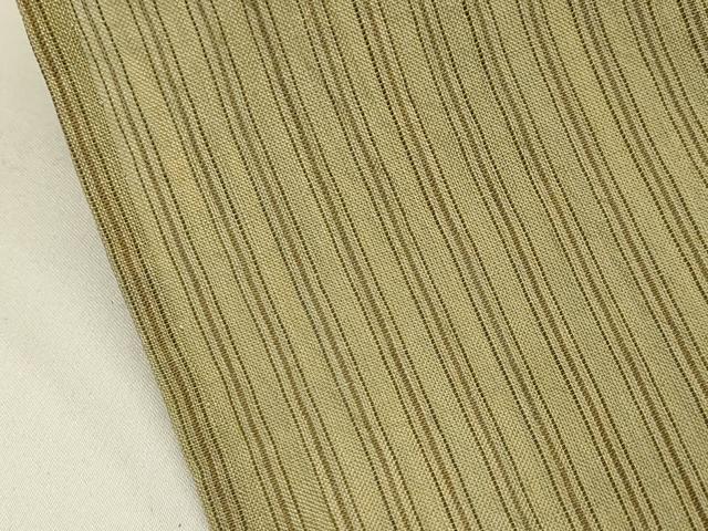 平和屋着物＊夏物 男性 小千谷ちぢみ 縞 麻 逸品 CAAT9444dy