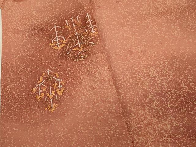 平和屋着物▽上質な小紋 単衣 ろうけつ染め 草木文 暈し染め 正絹