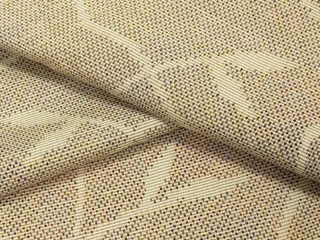 平和屋着物▽上質な紬　単衣　草木文　正絹　逸品　CAAT9513dy