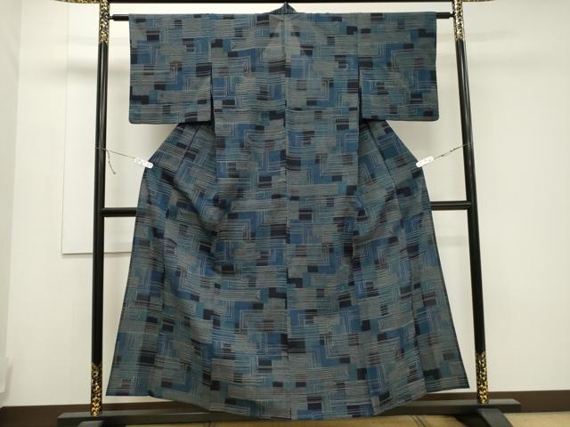 平和屋着物▽本塩沢　単衣　吉祥文　正絹　逸品　CAAT9537dy 平和屋着物▽本塩沢 単衣 吉祥文 正絹 逸品 CAAT9537dy