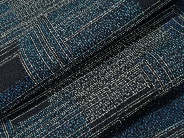 平和屋着物▽本塩沢　単衣　吉祥文　正絹　逸品　CAAT9537dy