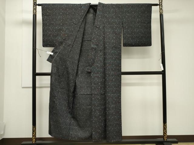 平和屋着物▽小紋　単衣　花唐草文　CAAT9538dy 平和屋着物▽小紋 単衣 花唐草文 CAAT9538dy