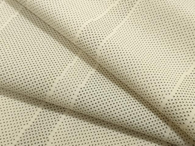 平和屋着物▽本場大島紬　単衣　白大島　立涌文　正絹　逸品　CAAT9655gh