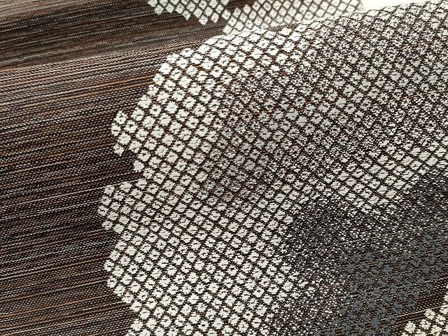 平和屋着物○九寸名古屋帯 唐織 紬地 雪輪重ね文 正絹 逸品