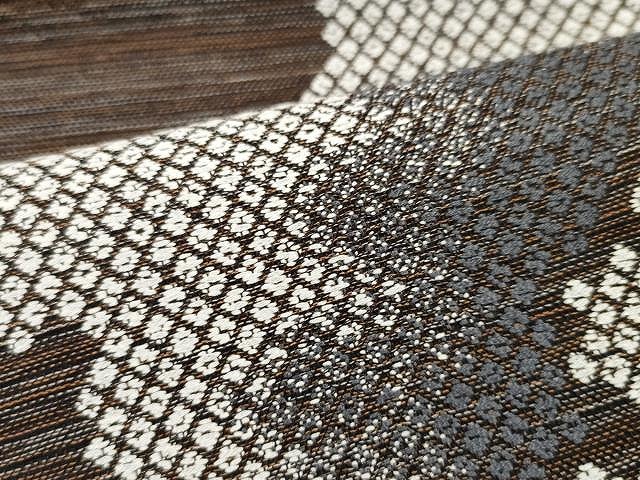 平和屋着物○九寸名古屋帯 唐織 紬地 雪輪重ね文 正絹 逸品