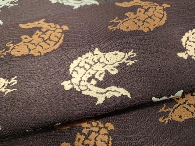 平和屋着物○九寸開き名古屋帯 唐織 荒磯 正絹 逸品 CAAU1102yk 名古屋帯