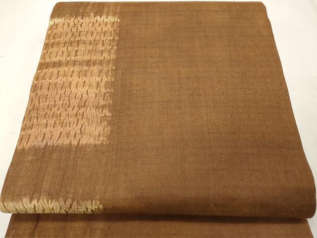 平和屋着物○両面 全通柄袋帯 紬地 唐草文 正絹 逸品 CAAT8179hy