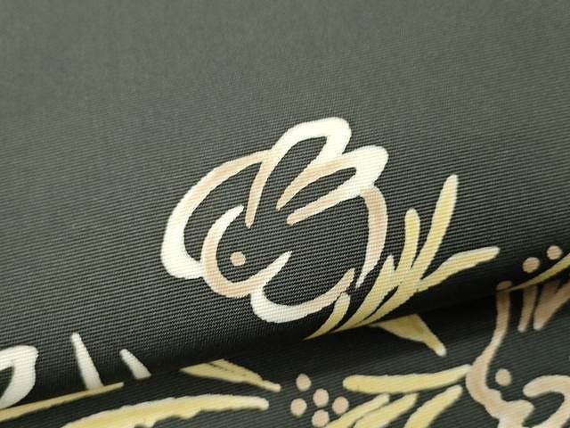 平和屋着物●九寸名古屋帯　唐織　エ霞草花文　正絹　逸品　CAAZ0334dy 平和屋着物○九寸名古屋帯 唐織 エ霞草花文 正絹 逸品 CAAZ0334dy