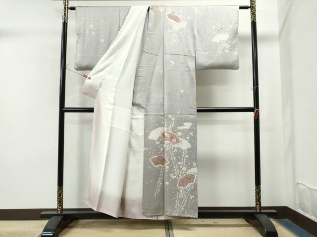 平和屋着物○創業460年・千總 訪問着 駒刺繍 絞り 地紙