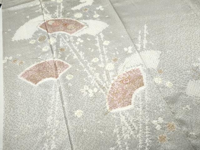千總 高島屋誂えピンク系 雪輪 宝尽くし 金彩 金駒刺繍 訪問着 一つ紋 霞取に御所解模様訪問着 千總製 高島屋扱(g91960IJ) 特選きもの・帯紹介