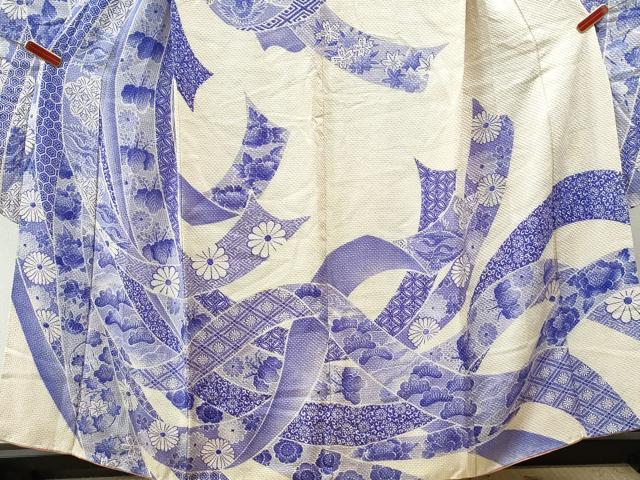 平和屋着物○名門 藤娘きぬたや・総絞り 振袖 束ね熨斗吉祥