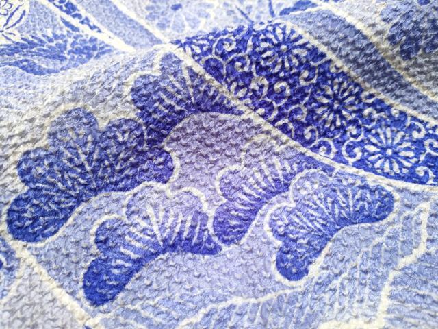 平和屋着物●名門　藤娘きぬたや・総絞り　振袖　束ね熨斗吉祥松花唐草文　正絹　逸品　CAAU1639yc 平和屋着物○名門 藤娘きぬたや・総絞り 振袖 束ね熨斗吉祥