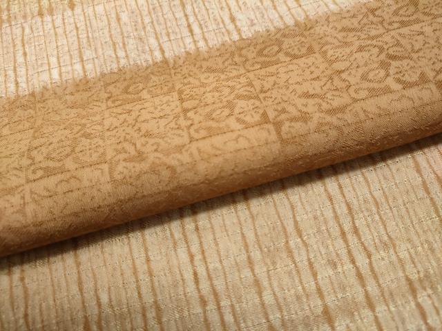 平和屋着物○上質な紬 絞り 横段吉祥文 正絹 逸品 CAAU1651yc