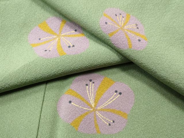平和屋着物●上質な小紋　梅　金彩　正絹　逸品　未使用　CAAU1656yc