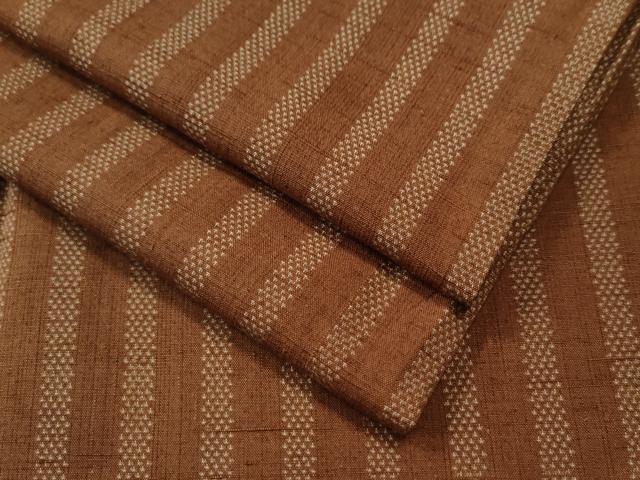 平和屋着物●上質な紬　縞　正絹　逸品　CAAU1673yc
