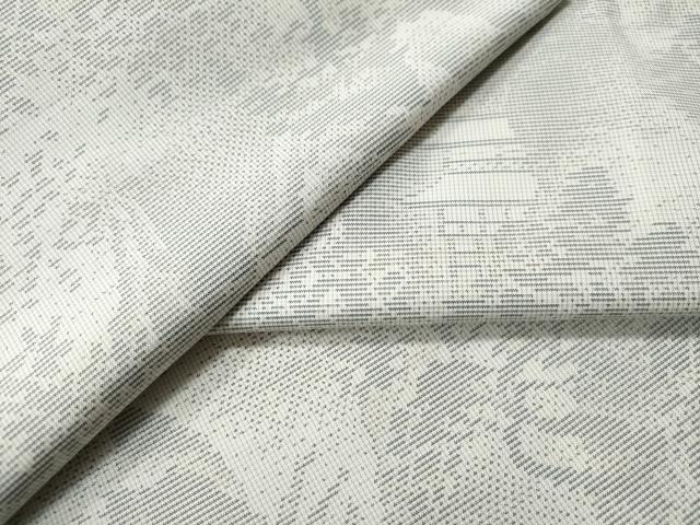 平和屋着物●本場大島紬　白大島　樹林風景文　正絹　逸品　CAAU1678yc