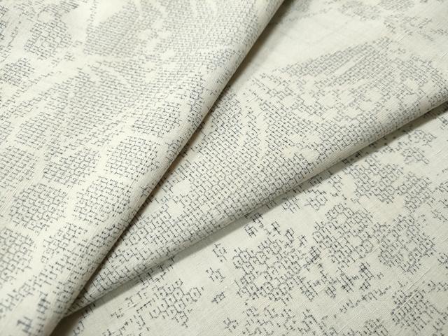 平和屋着物●結城紬　100亀甲　吉祥草花文　背抜き仕立て　正絹　逸品　CAAU1687yc