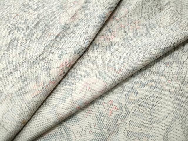 平和屋着物●本場大島紬　白大島　9マルキ　正絹　逸品　CAAU1700yc