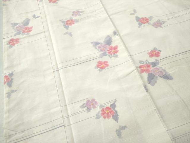 平和屋着物○上質な紬 舞花文 正絹 逸品 未使用 CAAU1706yc