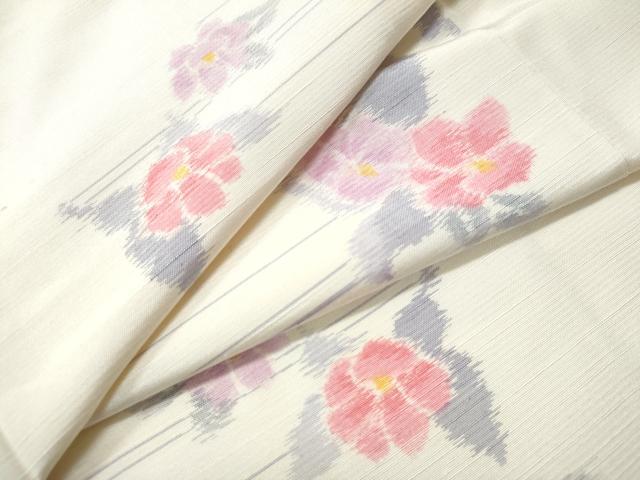 平和屋着物●上質な紬　舞花文　正絹　逸品　未使用　CAAU1706yc