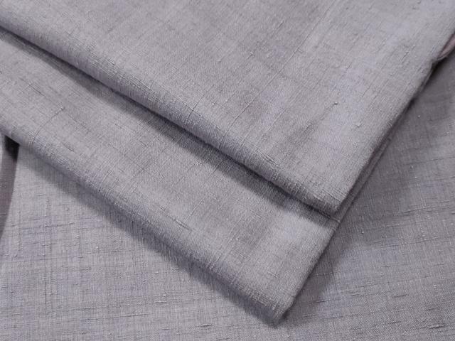 平和屋着物●結城紬　色無地　半色正絹　逸品　CAAU1710yc