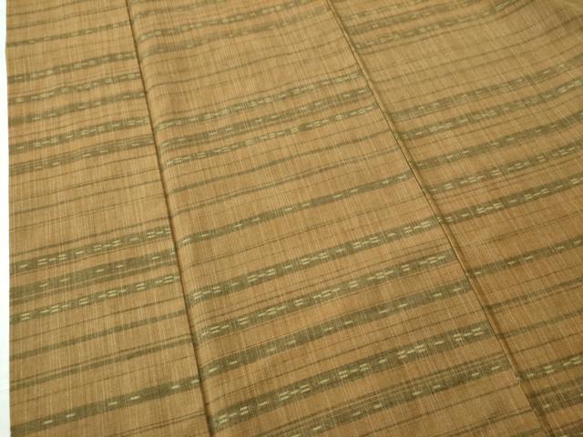 平和屋着物○上質な紬 横段吉祥文 正絹 逸品 CAAU1712yc