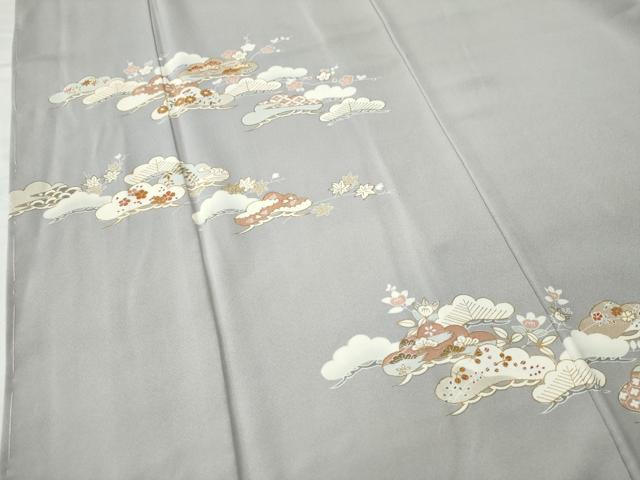平和屋着物●銀座きしや　訪問着　駒刺繍　松梅吉祥花文　金彩　正絹　逸品　未使用　CAAU1722yc 平和屋着物○銀座きしや 訪問着 駒刺繍 松梅吉祥花