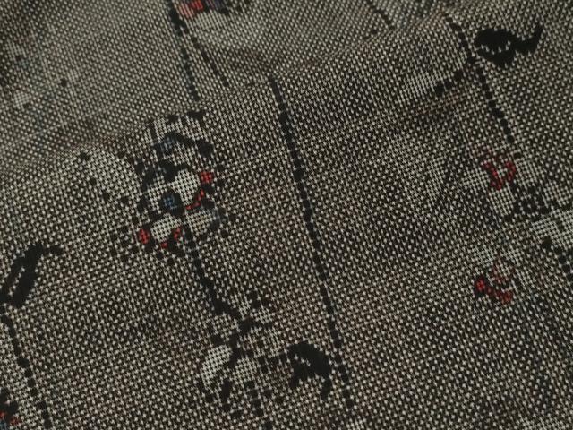 平和屋着物○本場大島紬 7マルキ 枝花文 正絹 逸品 CAAU1729yc 