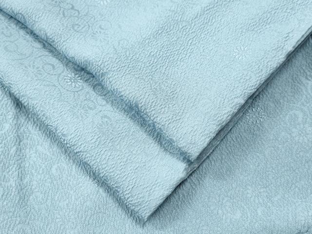 平和屋着物●上質な色無地　花唐草地紋　浅縹色　正絹　逸品　CAAU1751yc