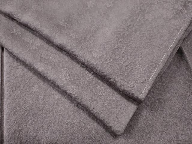 平和屋着物●上質な色無地　愛花地紋　梅鼠色　鈴乃屋扱い　正絹　逸品　未使用　CAAU1754yc