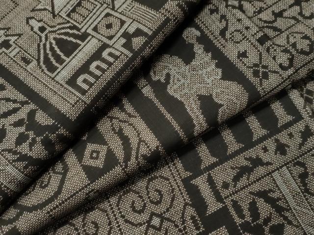 平和屋着物●本場大島紬　7マルキ　西洋風景文　正絹　逸品　CAAU1775yc