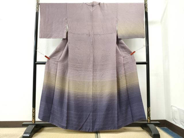 平和屋着物●訪問着　菱吉祥文　暈し染め　正絹　逸品　CAAU1785yc
