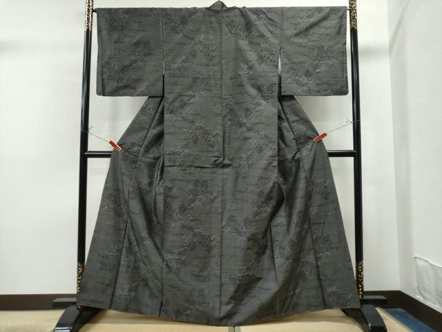 平和屋着物○本場大島紬 総絣 樹林風景 正絹 逸品 DAAQ3406ps