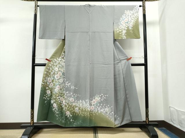 平和屋着物●訪問着　手描き　辻が花　暈し染め　正絹　逸品　CAAU1795yc