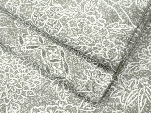 平和屋着物●上質な小紋　吉祥風景草花文　正絹　逸品　未使用　CAAU1797yc