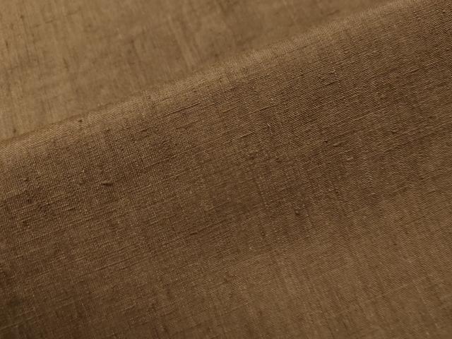 平和屋着物●結城紬　色無地　枯茶色　正絹　逸品　CAAU1810yc 平和屋着物○結城紬 色無地 枯茶色 正絹 逸品 CAAU1810yc