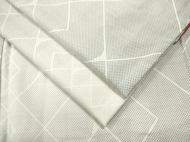 平和屋着物●本場大島紬　白大島　9マルキ　吉祥文　正絹　逸品　CAAU1839yc
