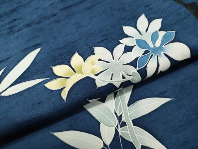 平和屋着物○訪問着 白山紬 枝花文 正絹 逸品 CAAU1840yc