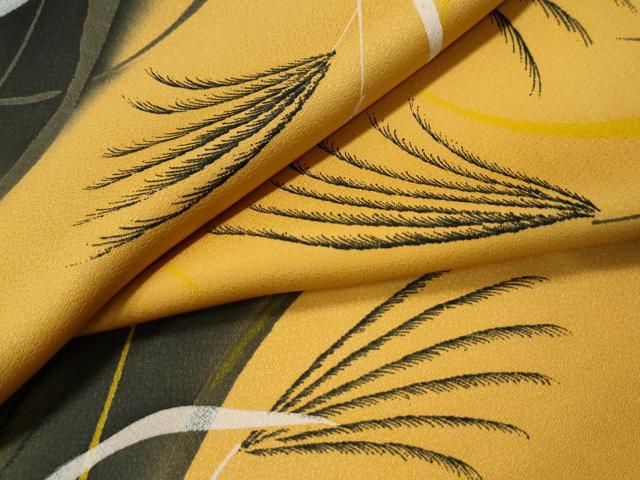 平和屋着物●上質な小紋　芒　暈し染め　正絹　逸品　CAAU1843yc