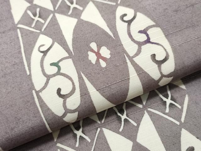 平和屋着物○訪問着 紬地 草花文 正絹 逸品 CAAZ3542yc