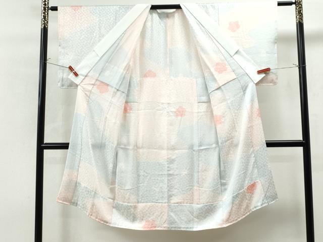 平和屋着物○長襦袢 無双仕立て 絞り 舞桜地紋 暈し染め 正絹 逸品