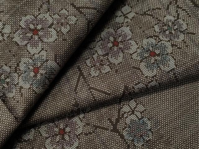 平和屋着物●本場大島紬　9マルキ　枝花文　正絹　逸品　CAAU1866yc